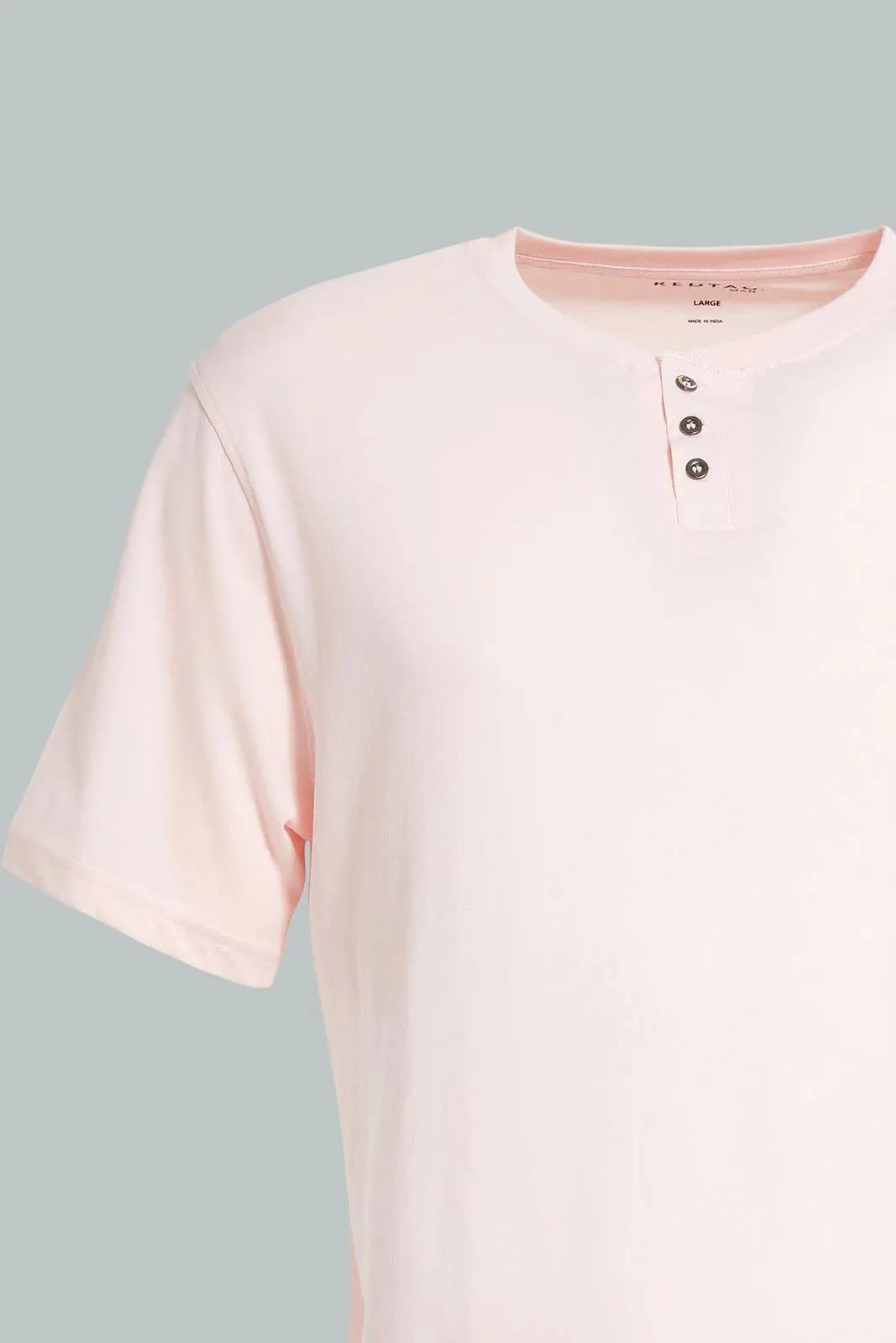 Pink Henley T-Shirt